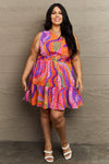 Hailey & Co Fall Back Plus Size One Shoulder Mini Tiered Dress