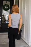 Just One More Ribbed Tank in Heather Grey