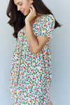Follow Me V-Neck Ruffle Sleeve Floral Dress