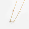 New Colors - Stainless Steel 18K Gold Plated Zirconia Charm Necklace (With Box)
