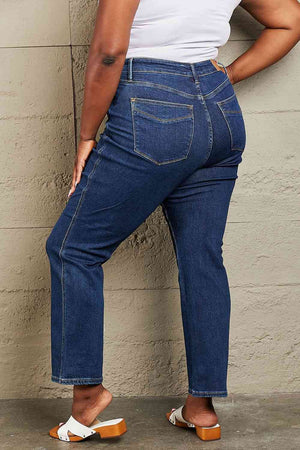 Judy Blue Kailee Full Size Tummy Control High Waisted Straight Jeans